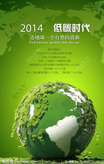 低碳地球世界海报图片