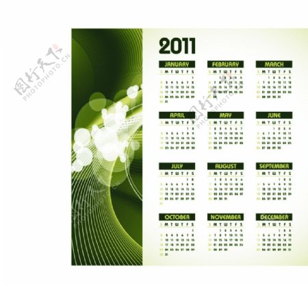 2011年日历图片