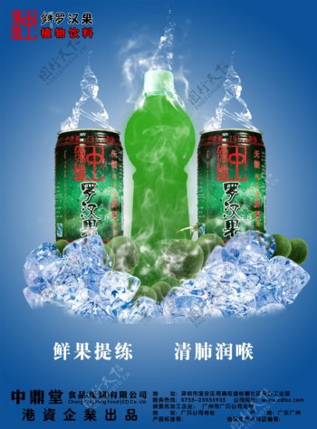 中鼎堂罗汉果饮料海报图片