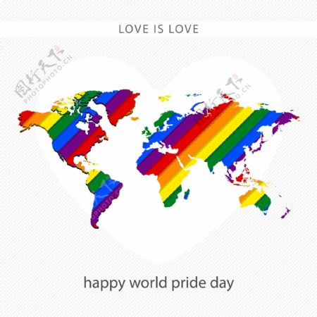 同性恋自豪日地形图海报