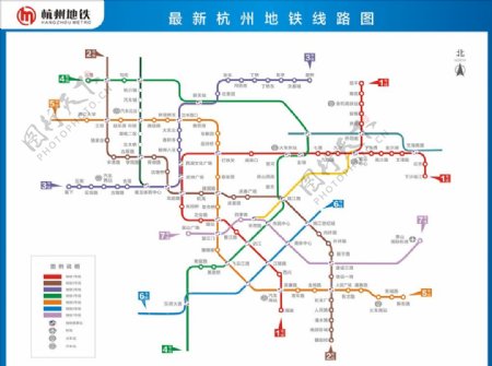 最新杭州地铁线路图