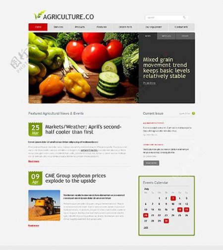 农产品企业cssxhtml网页模板