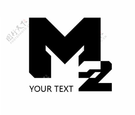 M2字母logo