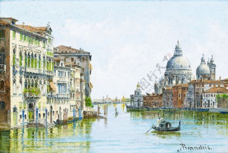 油画水上威尼斯