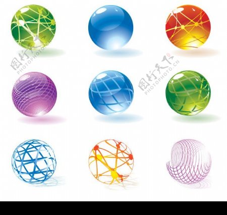 9个圆形水晶球图标