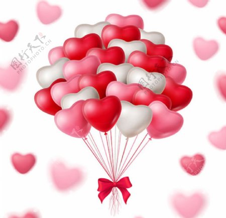 情人节快乐心形气球