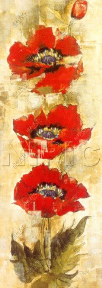 花卉油画30厘米X90厘米