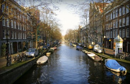 阿姆斯特丹河岸景色