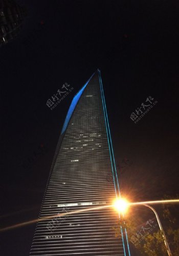 上海环球金融中心夜景环球之刃