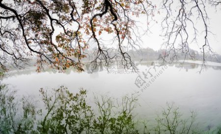 景观雾有雾越南河内的还剑湖zenitar
