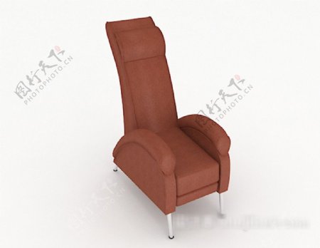 红色个性休闲单人沙发3d模型下载