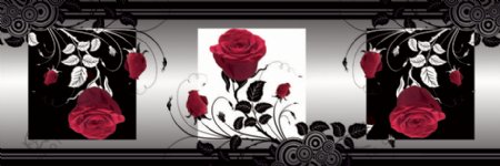 红玫瑰装饰画