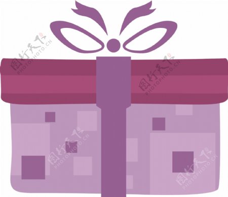 紫色卡通梦幻礼物盒子矢量源文件