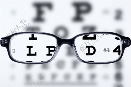 眼镜的视力表图片