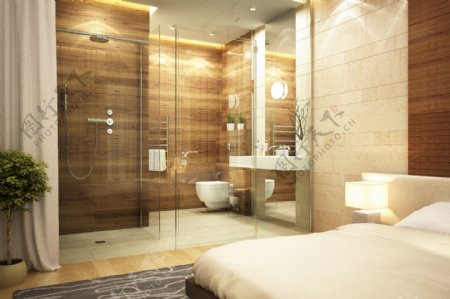 酒店卧室浴室设计图片