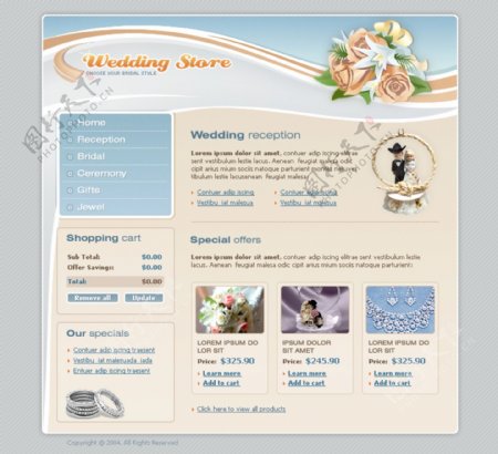 国外婚庆网页模板设计图片