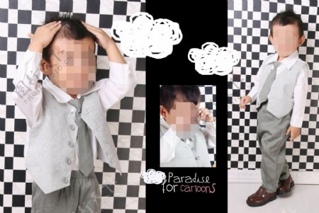 儿童写真云朵英文版式设计高清PSD源文件