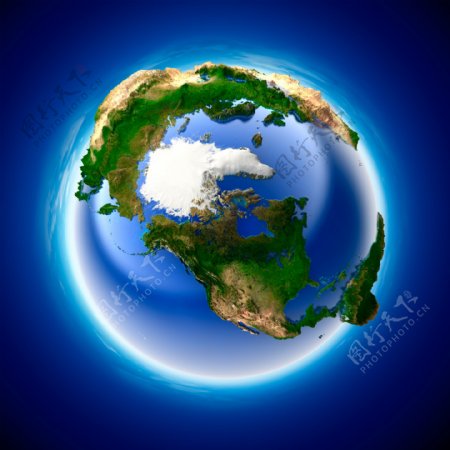 蓝色水晶地球