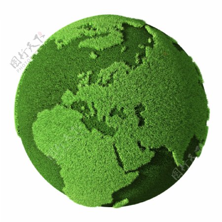 绿色植物地球图片