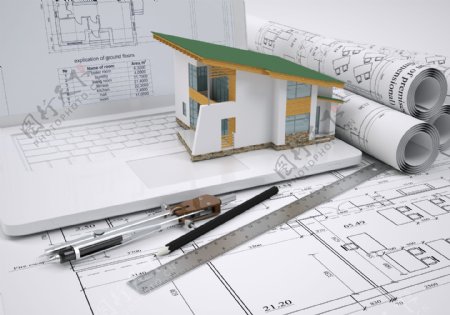 别墅和建筑工程图纸图片