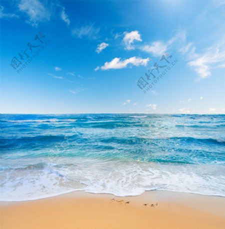美丽沙滩海浪风景图片图片