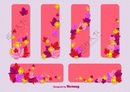 手绘花卉花朵装饰卡片