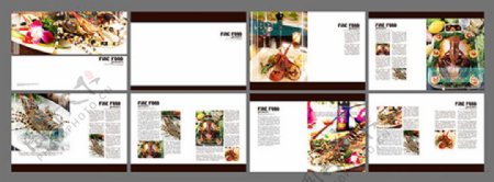 海鲜食品画册设计psd分层素材