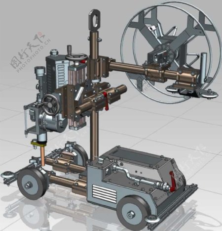 焊接移动车机械模型