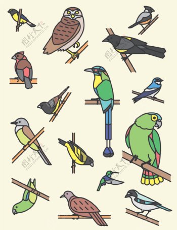 76个鸟类图标