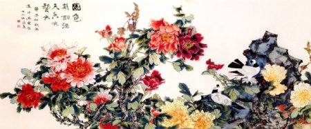 室内彩平图块花卉54