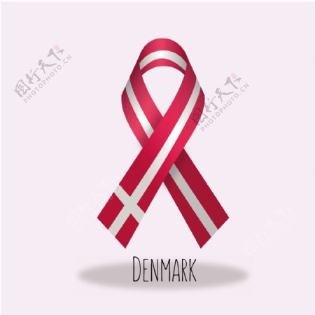 丹麦国旗丝带设计