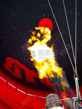 燃烧中的热气球