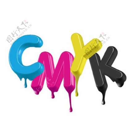 融化的CMYK字体素材CMYK色彩模式