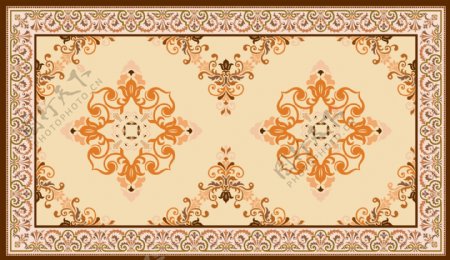 现代欧式华丽地毯花设计