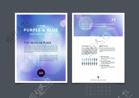 梦幻紫色设计画册图片