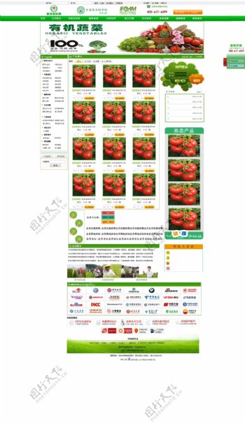 蔬菜水果网页模板