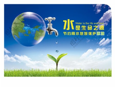 水地球爱护水资源公益广告