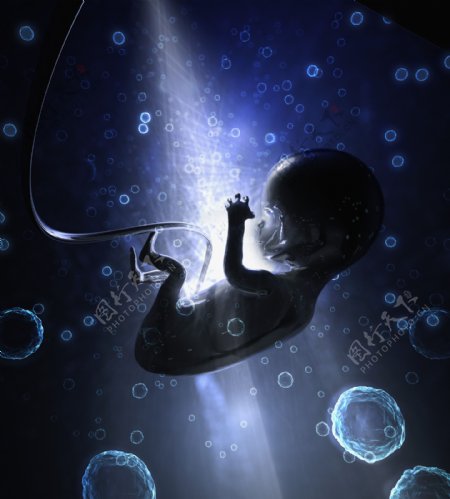 未来科技婴儿海报图片
