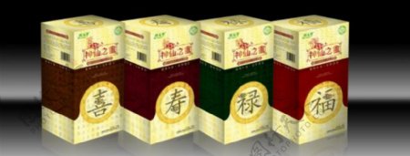福禄寿喜中国风产品包装设计
