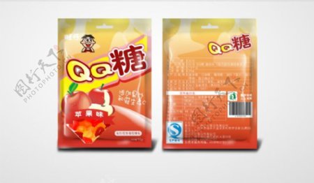 QQ糖苹果味原创包装设计