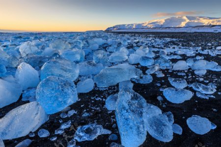 冰岛的冬天风景