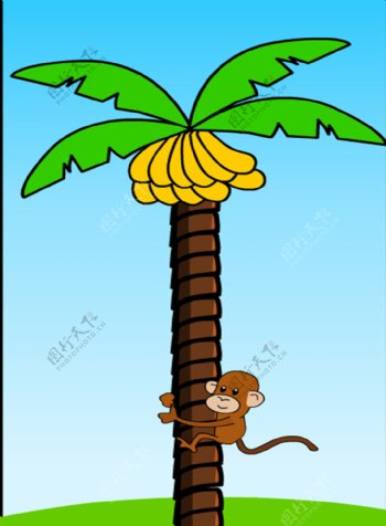 小猴爬树Flash动画