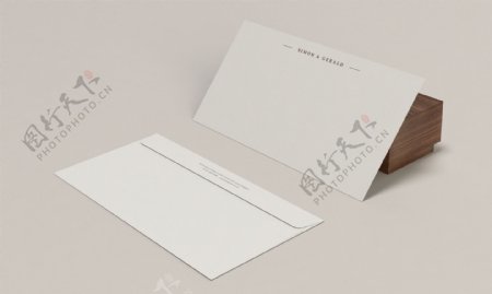 信纸信封效果图设计智能贴图模版样机