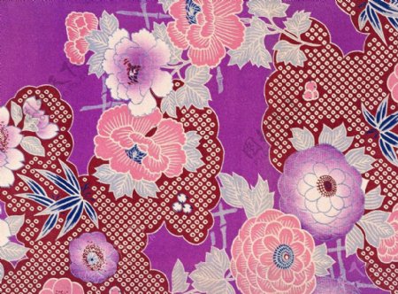 紫粉色花朵布纹壁纸图案图片素材下载