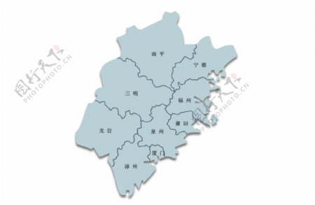 福建省行政区划地图