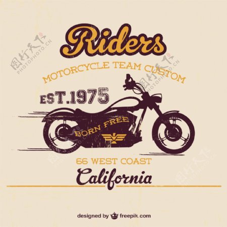 老式摩托车海报