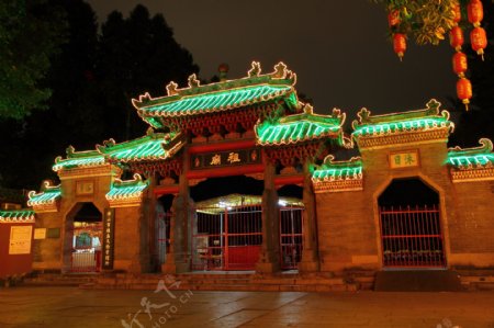 佛山祖庙正门夜景图片