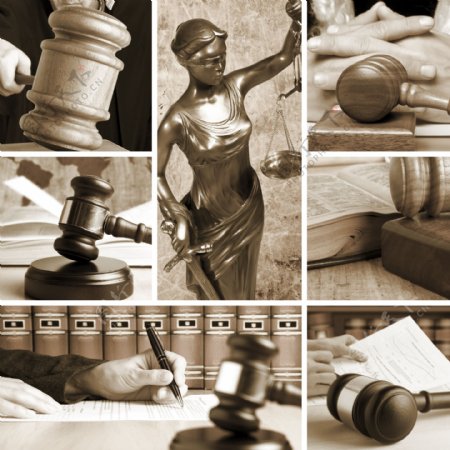 法槌与司法法律雕塑雕像