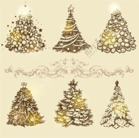 矢量圣诞树设计图片1