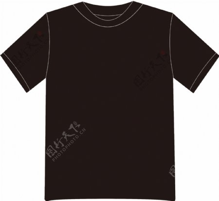 黑色T恤模板